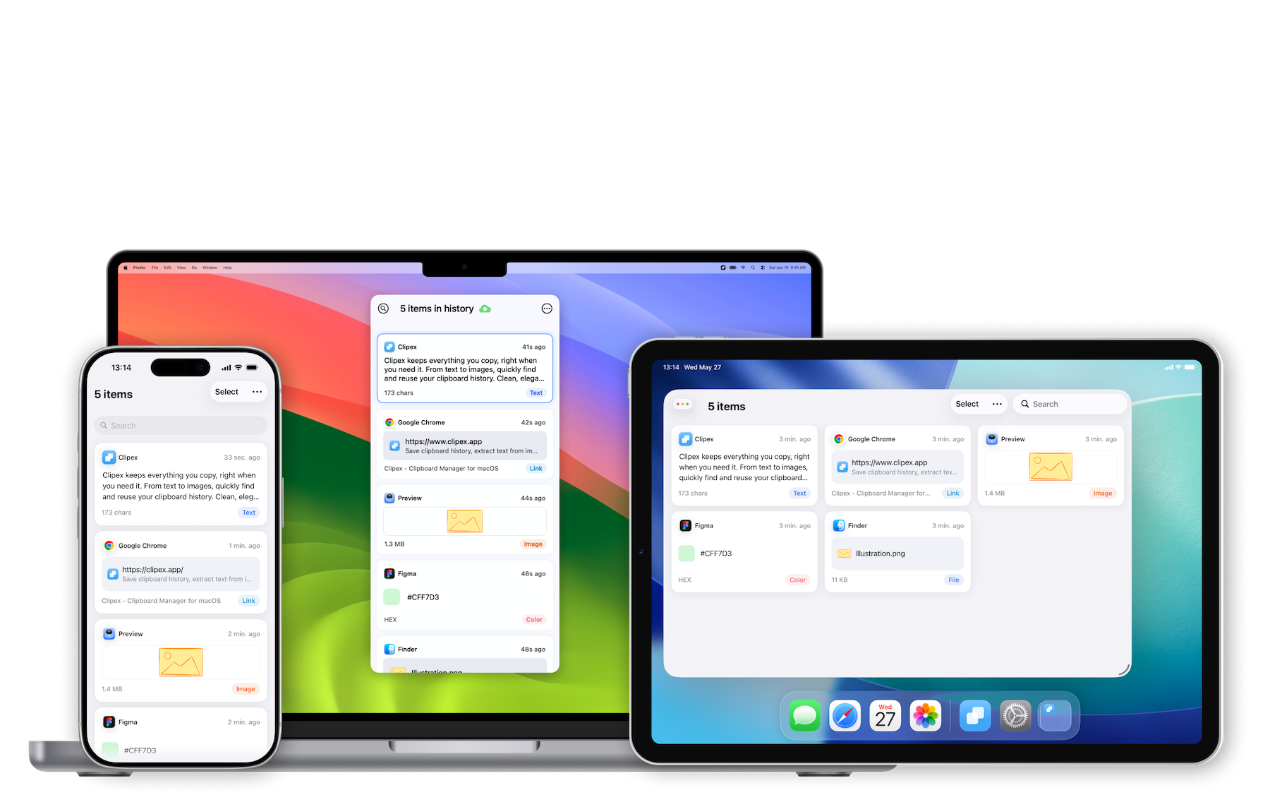 Placeholder illustration of multi-device sync